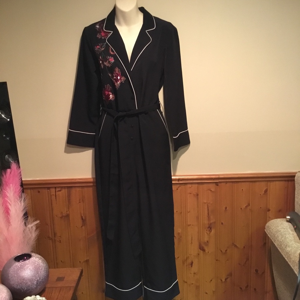 Zara Woman Premium denim collection SZ SM embroidered jumpsuit Preloved exc cond